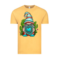 Vintage Mustard western gnome with turquoise gemstone Vintage Tee - texasbilliewilder