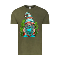 Vintage Olive western gnome with turquoise gemstone Vintage Tee - texasbilliewilder