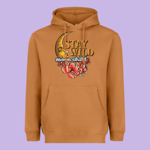 Stay Wild Moon Child Heavyweight Hoodie Designed By Jahusdesignshop