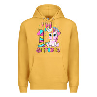 Mustard my 1 st birthday with little cute unicorn Premium Hoodie - NancyCooperArtShop