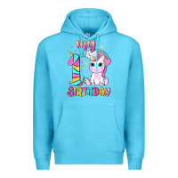 Ocean Blue my 1 st birthday with little cute unicorn Premium Hoodie - NancyCooperArtShop
