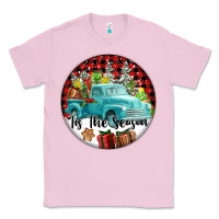 Bubblegum Pink Tis The Season Truck Classic Tee - FaDigitalArtStudio