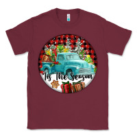 Burgundy Tis The Season Truck Classic Tee - FaDigitalArtStudio