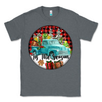 Charcoal Heather Tis The Season Truck Classic Tee - FaDigitalArtStudio