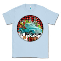 Dusty Blue Tis The Season Truck Classic Tee - FaDigitalArtStudio