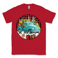 Red Tis The Season Truck Classic Tee - FaDigitalArtStudio
