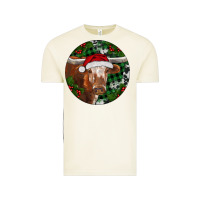 Vintage Arctic Longhorn Cow Christmas Vintage Tee - RanaPortraitStore