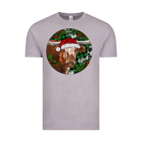 Vintage Zinc Longhorn Cow Christmas Vintage Tee - RanaPortraitStore