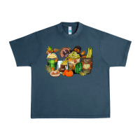 Midnight Navy thanksgiving coffee cups Urban Heavy Tee - Zillion Design Studio