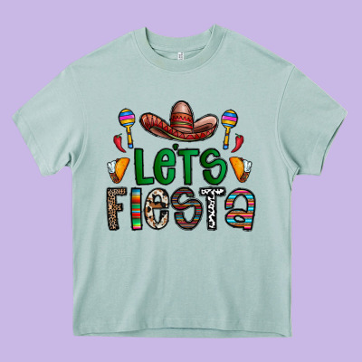 Fiesta Heavy Core Tee Designed By Cowhidedigitalart