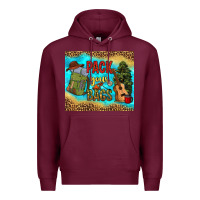 Burgundy pack your bags Premium Hoodie - NancyCooperArtShop