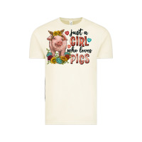 Vintage Arctic western just girl who loves pigs Vintage Tee - texasbilliewilder