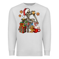 Dove Grey christmas skeleton coffee Premium Sweatshirt - Jasminsmagicworld