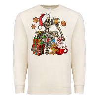 Sandshell christmas skeleton coffee Premium Sweatshirt - Jasminsmagicworld