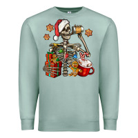 Seafoam christmas skeleton coffee Premium Sweatshirt - Jasminsmagicworld