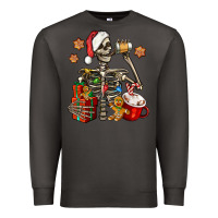 Smoke christmas skeleton coffee Premium Sweatshirt - Jasminsmagicworld