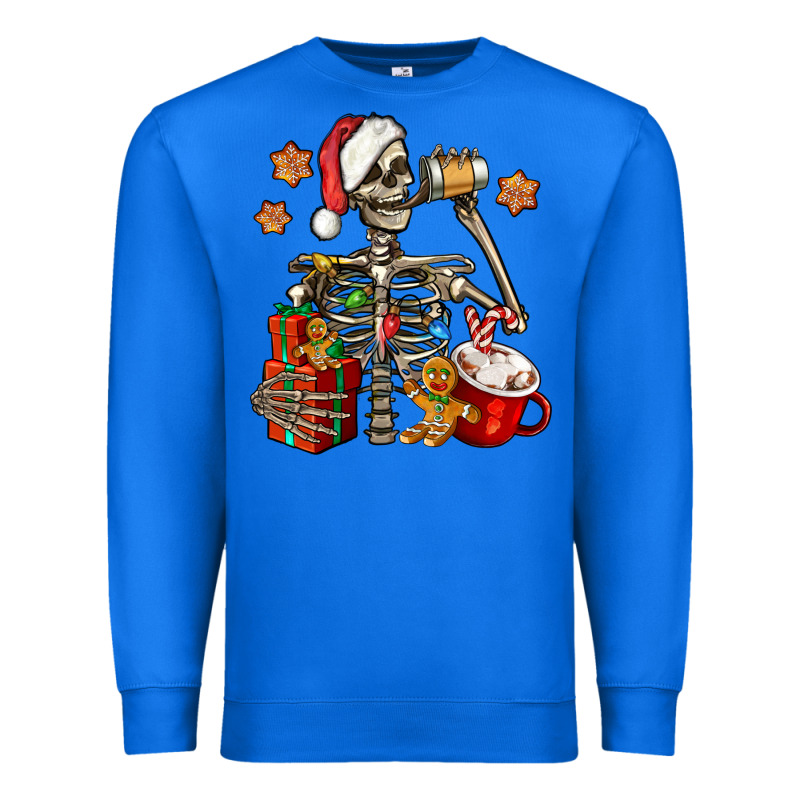 Christmas Skeleton Coffee Premium Sweatshirt by Jasminsmagicworld | Teevron