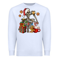 White christmas skeleton coffee Premium Sweatshirt - Jasminsmagicworld