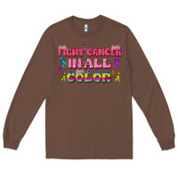 Chestnut Fight Cancer In All Color Long Sleeve Tee - texasbilliewilder