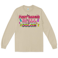 Mushroom Fight Cancer In All Color Long Sleeve Tee - texasbilliewilder