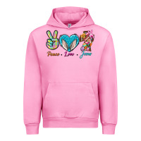 Fuchsia Pink Peace Love Easter Jesus Urban Hoodie - BundleAndBundleShop