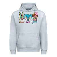 Heather Grey Peace Love Easter Jesus Urban Hoodie - BundleAndBundleShop