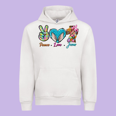 Peace Love Easter Jesus Urban Hoodie Designed By Bundleandbundleshop