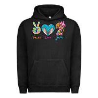 Pigment Black Peace Love Easter Jesus Urban Hoodie - BundleAndBundleShop