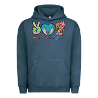 Pigment Midnight Navy Peace Love Easter Jesus Urban Hoodie - BundleAndBundleShop