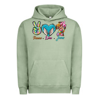 Pigment Oil Green Peace Love Easter Jesus Urban Hoodie - BundleAndBundleShop