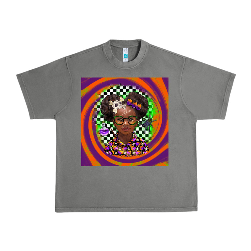 Halloween African Girl Urban Heavy Tee by BarkalooDesign | Teevron