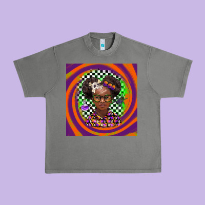 Halloween African Girl Urban Heavy Tee Designed By Barkaloodesign