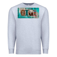 Heather Grey western turquoise gigi license plate Premium Sweatshirt - BarkalooDesign