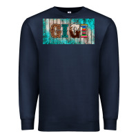 Navy western turquoise gigi license plate Premium Sweatshirt - BarkalooDesign