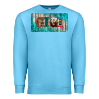Ocean Blue western turquoise gigi license plate Premium Sweatshirt - BarkalooDesign