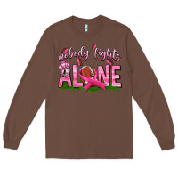 Chestnut Football Nobody Fights Alone Long Sleeve Tee - texasbilliewilder