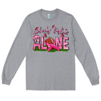 Heather Grey Football Nobody Fights Alone Long Sleeve Tee - texasbilliewilder