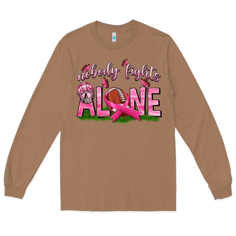 Football Nobody Fights Alone Long Sleeve Tee by texasbilliewilder | Teevron