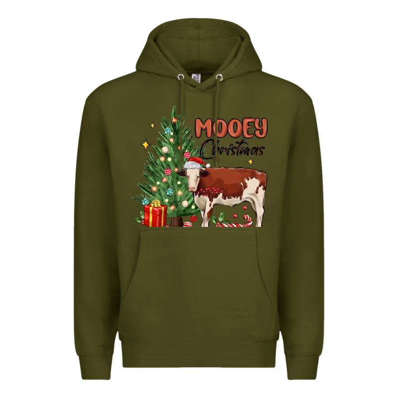 Mooey Christmas Premium Hoodie by MaliasSmallBusiness | Teevron