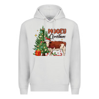 Dove Grey mooey christmas Premium Hoodie - MaliasSmallBusiness