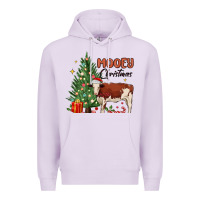 Lilac mooey christmas Premium Hoodie - MaliasSmallBusiness