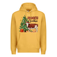 Mustard mooey christmas Premium Hoodie - MaliasSmallBusiness