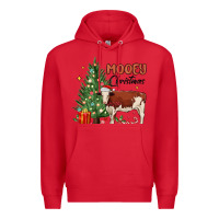 Red mooey christmas Premium Hoodie - MaliasSmallBusiness