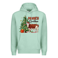 Seafoam mooey christmas Premium Hoodie - MaliasSmallBusiness