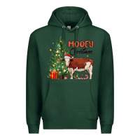 Sports Green mooey christmas Premium Hoodie - MaliasSmallBusiness