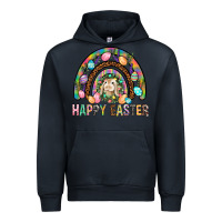 Navy Happy Easter Rainbow Urban Hoodie - BundleAndBundleShop