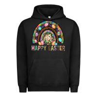 Pigment Black Happy Easter Rainbow Urban Hoodie - BundleAndBundleShop