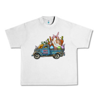 Lunar Rock Happy Easter Truck with Bunny Eggs And Carrot Urban Heavy Tee - RanaPortraitStore