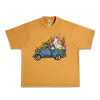 Peanut Butter Happy Easter Truck with Bunny Eggs And Carrot Urban Heavy Tee - RanaPortraitStore