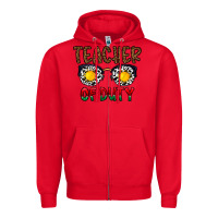 Red teacher of duty Zipper Hoodie - CowhideDigitalArt